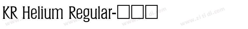 KR Helium Regular字体转换